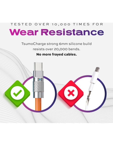 Cable Statik TSumoCharge USB C a USB C 2M 100W Carga Rápida