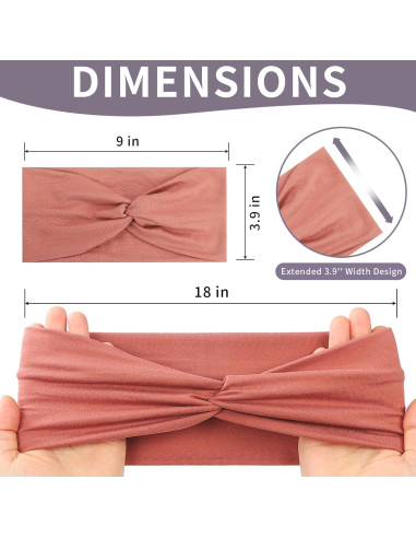 Set de 12 Diademas Elásticas Panleding para Mujeres - Morandi Cálido
