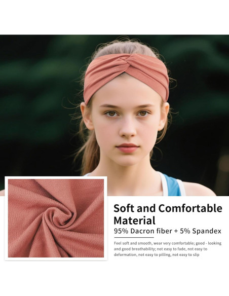 Set de 12 Diademas Elásticas Panleding para Mujeres - Morandi Cálido Set de 12 Diademas Elásticas Panleding para Mujeres - Morandi Cálido