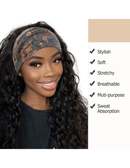 Diademas Boho Anchas YONUF para Mujeres - Paquete de 4 Colores Diademas Boho Anchas YONUF para Mujeres - Paquete de 4 Colores