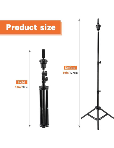 Kit Soporte Pelucas 29 Piezas YBENWL Ajustable 360 Kit Soporte Pelucas 29 Piezas YBENWL Ajustable 360
