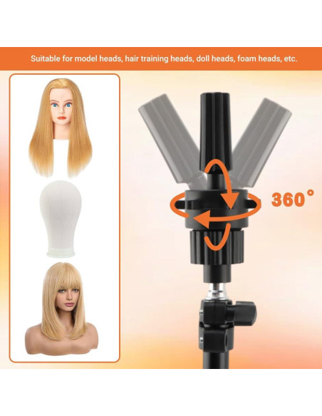 Kit Soporte Pelucas 29 Piezas YBENWL Ajustable 360 Kit Soporte Pelucas 29 Piezas YBENWL Ajustable 360