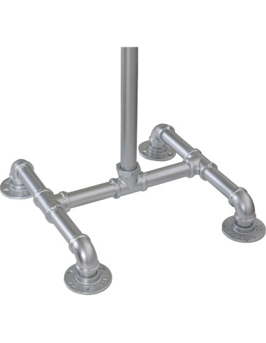 Soporte de Sombreros MyGift de Metal Plateado con 10 Ganchos de Madera