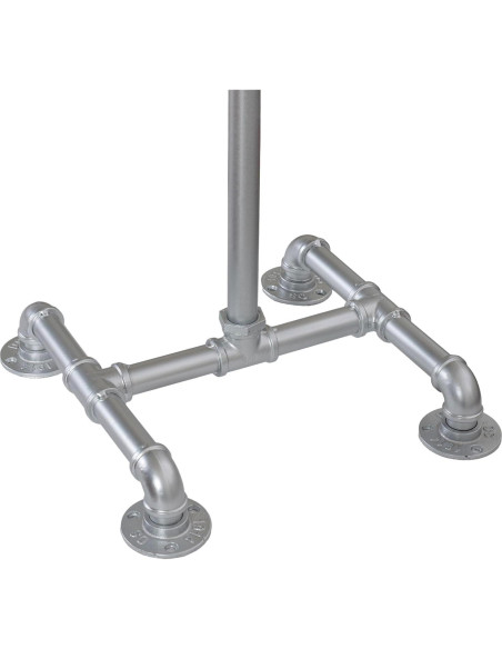 Soporte de Sombreros MyGift de Metal Plateado con 10 Ganchos de Madera Soporte de Sombreros MyGift de Metal Plateado con 10 Ganchos de Madera