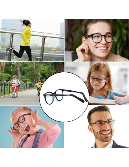 Cojín para Orejas de Gafas Algodón Suave 3 Pares Negro Cojín para Orejas de Gafas Algodón Suave 3 Pares Negro