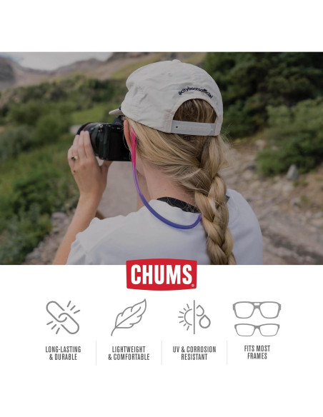 Retenedor de Gafas Chums Switchback Silicona UV Negro/Humo Retenedor de Gafas Chums Switchback Silicona UV Negro/Humo