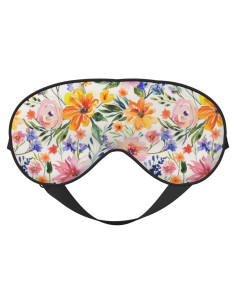 Máscara de Sueño Floral Acuarela YNXYTB Ajustable 10x20cm
