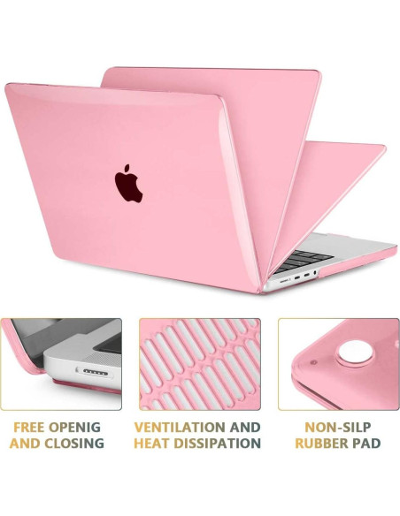Funda CISSOOK Rosa para MacBook Pro 14" 2021-2025 Funda CISSOOK Rosa para MacBook Pro 14" 2021-2025
