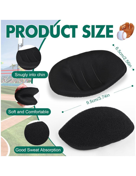 3 Almohadillas de Barbilla OctinPris para Casco de Softball 3 Almohadillas de Barbilla OctinPris para Casco de Softball
