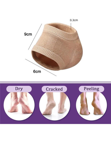 Calcetines Hidratantes de Gel Xemz para Talones Agrietados - 2 Pares Calcetines Hidratantes de Gel Xemz para Talones Agrietados - 2 Pares