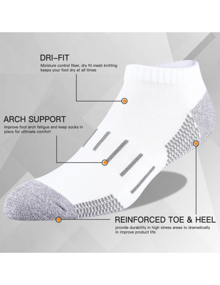 Calcetines Deportivos Heatuff para Hombre con Compresión 6 Paquetes Calcetines Deportivos Heatuff para Hombre con Compresión 6 Paquetes
