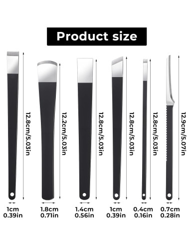 Kit de Cuchillos de Pedicura Profesional Yuanchu 6 Piezas Acero Inoxidable