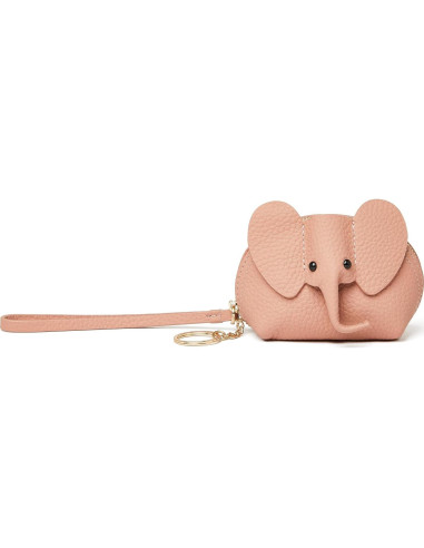 Monedero de cuero para mujeres DS873 - Rosa, 12x5x7 cm