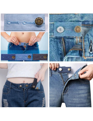 Extensores de Cintura para Jeans Lmuwecno 30 Piezas Multicolor
