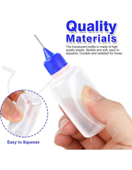 12 Botellas de Aplicador de Precisión YGDZ 30ml con 5 Embudos 12 Botellas de Aplicador de Precisión YGDZ 30ml con 5 Embudos