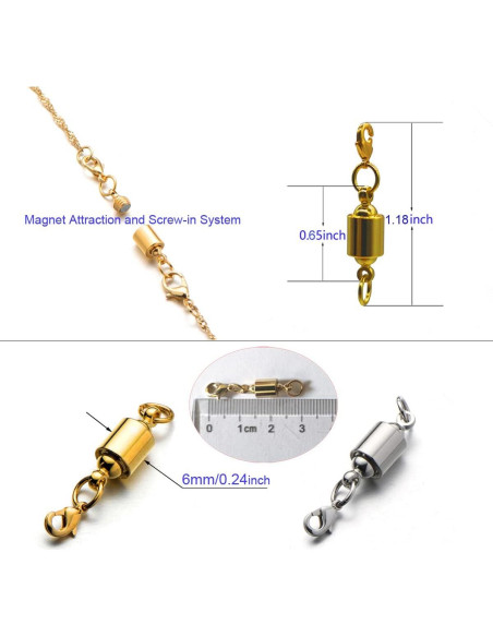 Cierres Magnéticos Zpsolution para Collares - 8 Piezas Cierres Magnéticos Zpsolution para Collares - 8 Piezas