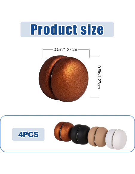 Imanes para Hijab 4 Piezas - Fuerte y Multiuso - 1.27cm Imanes para Hijab 4 Piezas - Fuerte y Multiuso - 1.27cm