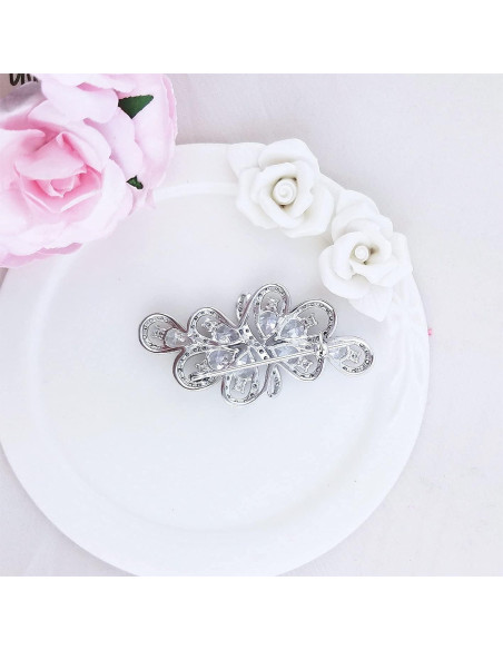 Broche de Boda de Cristal de Circonita Cúbica YOQUCOL Broche de Boda de Cristal de Circonita Cúbica YOQUCOL