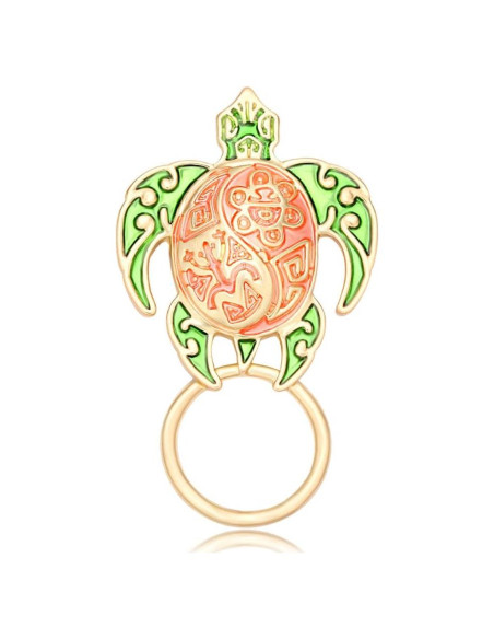 Broche Magnético Tortuga Marina Esmalte Oro 10K Broche Magnético Tortuga Marina Esmalte Oro 10K