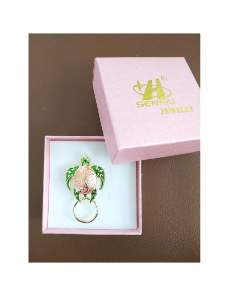 Broche Magnético Tortuga Marina Esmalte Oro 10K Broche Magnético Tortuga Marina Esmalte Oro 10K