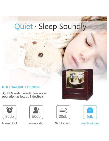 Winder de Reloj Doble JQUEEN con Motor Japonés Silencioso Winder de Reloj Doble JQUEEN con Motor Japonés Silencioso