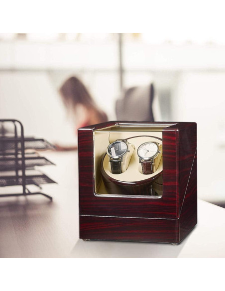 Winder de Reloj Doble JQUEEN con Motor Japonés Silencioso Winder de Reloj Doble JQUEEN con Motor Japonés Silencioso