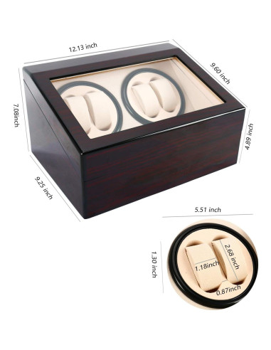 Enrollador Automático de Relojes Homend 4+6 Madera Deluxe