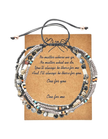 Tobillera Boho Trenzada con Cuentas para Mujeres Ajustable Tobillera Boho Trenzada con Cuentas para Mujeres Ajustable