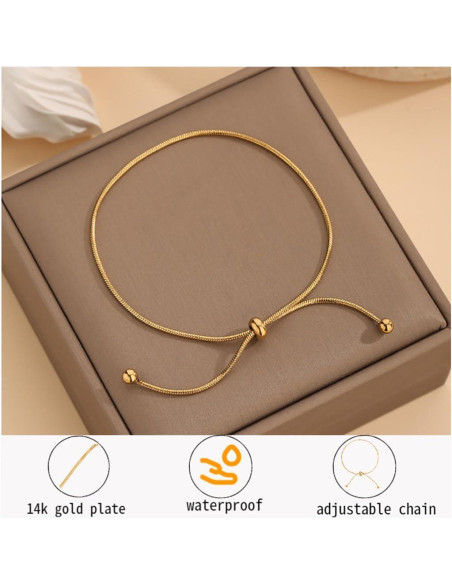 Pulsera de Tobillo Ajustable MIFYNN Acero Inoxidable 20cm Pulsera de Tobillo Ajustable MIFYNN Acero Inoxidable 20cm