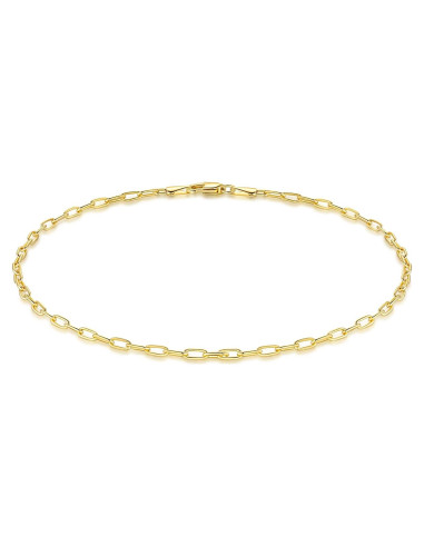 Pulsera de Tobillo Dorada 14K ERIN MARIE 23-28 cm 2.5 mm