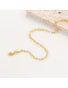 Pulsera de Tobillo Dorada 14K ERIN MARIE 23-28 cm 2.5 mm 2