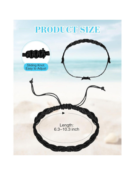 Pulsera de Olas de Surfista Hicarer 21 Piezas Ajustable Pulsera de Olas de Surfista Hicarer 21 Piezas Ajustable