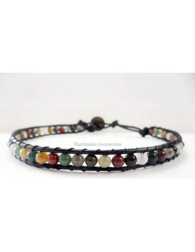 Pulsera de Tobillo Bohemia 88 INFINITYEE888 de Piedra Jasper 25cm