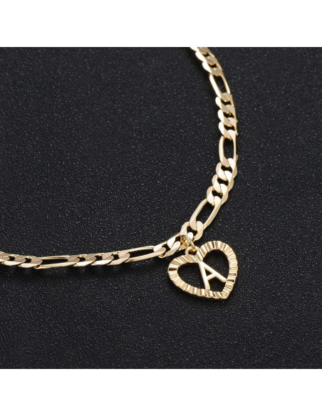 Collar y Pulsera de Tobillo Inicial de Oro YANODA 14K Collar y Pulsera de Tobillo Inicial de Oro YANODA 14K