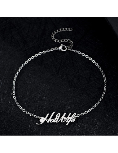 Tobillera HotWife con Corazones - Acero Inoxidable Plateado