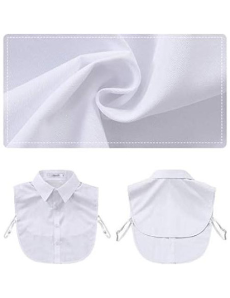Collar Falso de Moda para Hombre Joyci Algodón Blanco Collar Falso de Moda para Hombre Joyci Algodón Blanco