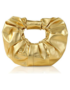 Bolso de Noche de Cuero PU JENSVOIR Oro 30x23 cm