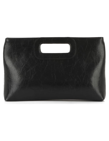 Bolso de Mano de Cuero PU Freie Liebe Negro 30x18cm Bolso de Mano de Cuero PU Freie Liebe Negro 30x18cm