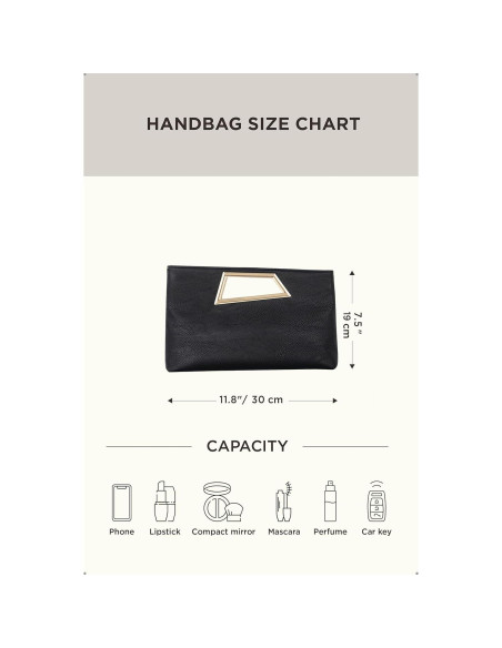 Coucoland Clutch Purse Mujer Cuero Vegano Brillante 30x19 cm Coucoland Clutch Purse Mujer Cuero Vegano Brillante 30x19 cm