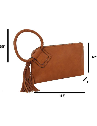 Cartera de Muñeca Metro Muse para Mujeres - Cuero Vegano Negro