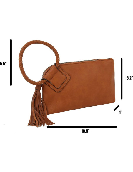 Cartera de Muñeca Metro Muse para Mujeres - Cuero Vegano Negro