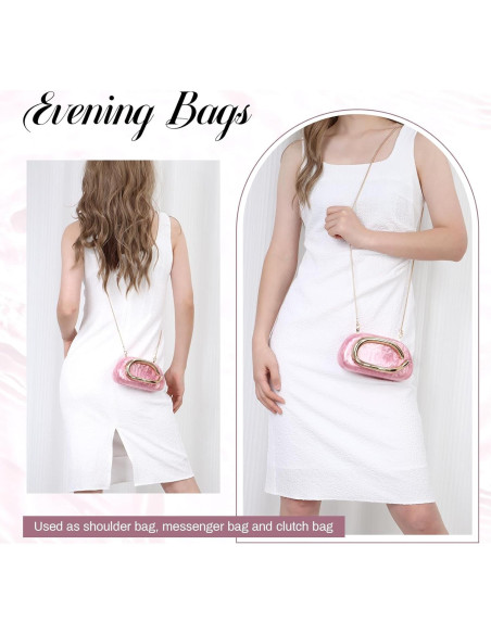 Bolso de Mano Acrílico Oweisong Verde para Mujeres 19x6x10cm Bolso de Mano Acrílico Oweisong Verde para Mujeres 19x6x10cm