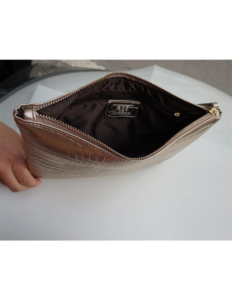 Bolso de mano grande de piel sintética para mujer - Azul Bolso de mano grande de piel sintética para mujer - Azul