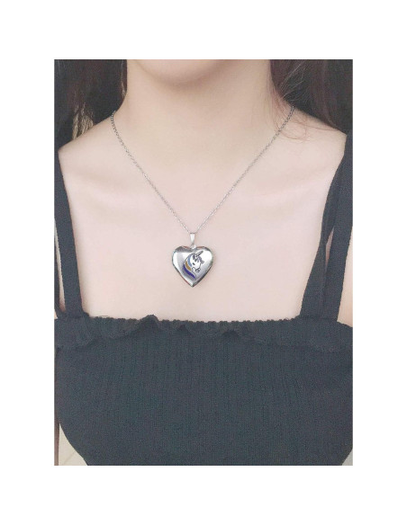 Collar Locket Inicial Unicornio YOUFENG 45cm Acero Inoxidable Collar Locket Inicial Unicornio YOUFENG 45cm Acero Inoxidable