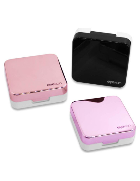 Estuche para Lentes de Contacto YuCool - 3 Piezas, Doble Caja, Espejo, Botella, Pinzas - Negro, Oro Rosa, Rosa Estuche para Lentes de Contacto YuCool - 3 Piezas, Doble Caja, Espejo, Botella, Pinzas - Negro, Oro Rosa, Rosa