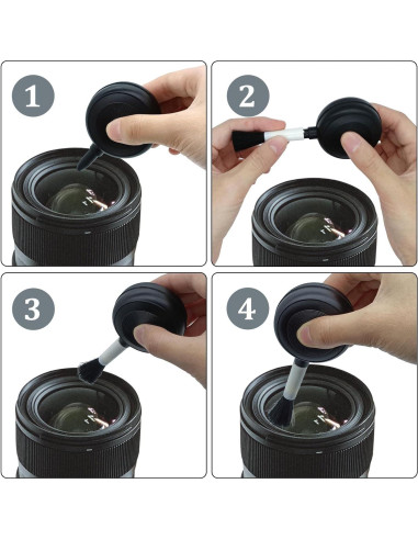 Kit de Limpieza de Lentes LJZP - 5 Piezas con Soplador y Bolsa