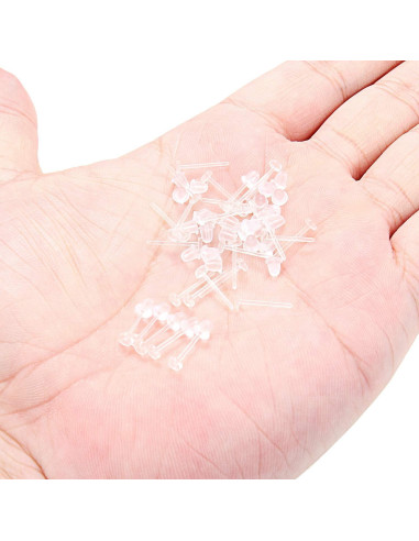 Pendientes Hipoalergénicos Kridzisw 20G Transparentes 30 Pcs