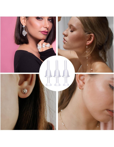 Pendientes de Plástico Transparentes LUTER - 200 Pares para DIY