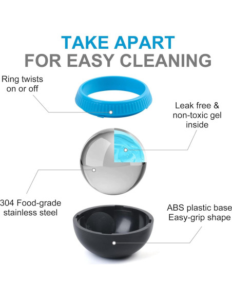 Rodillo de Masaje Frío LotFancy 2 en 1 para Alivio Muscular Rodillo de Masaje Frío LotFancy 2 en 1 para Alivio Muscular