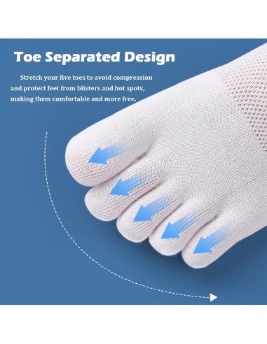 Calcetines de Dedos No Mostrar Meaiguo 4 Pares para Hombres
